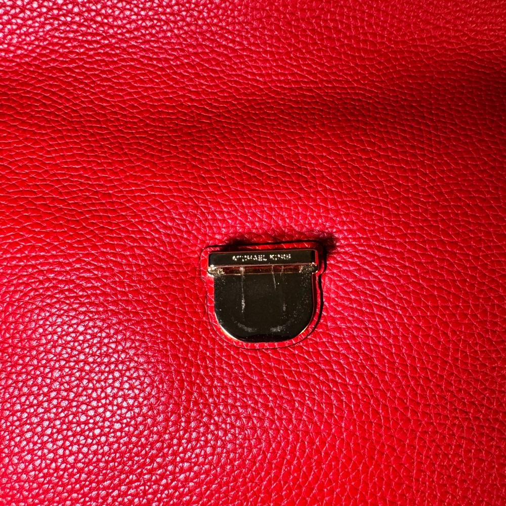 Michael Kors Red Studded Backpack - Picture 7 of 11